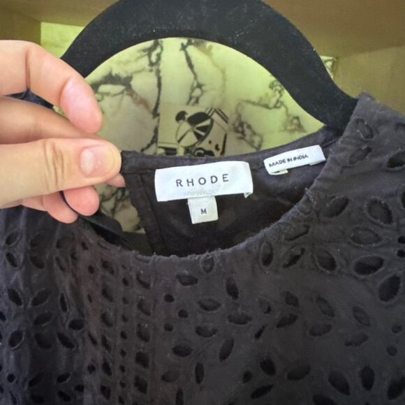 Rhode Rhode black eyelet backless dress with flared hem - Picture 4 of 10